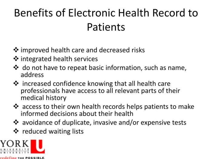 Health electronic record benefits records ppt powerpoint patients presentation